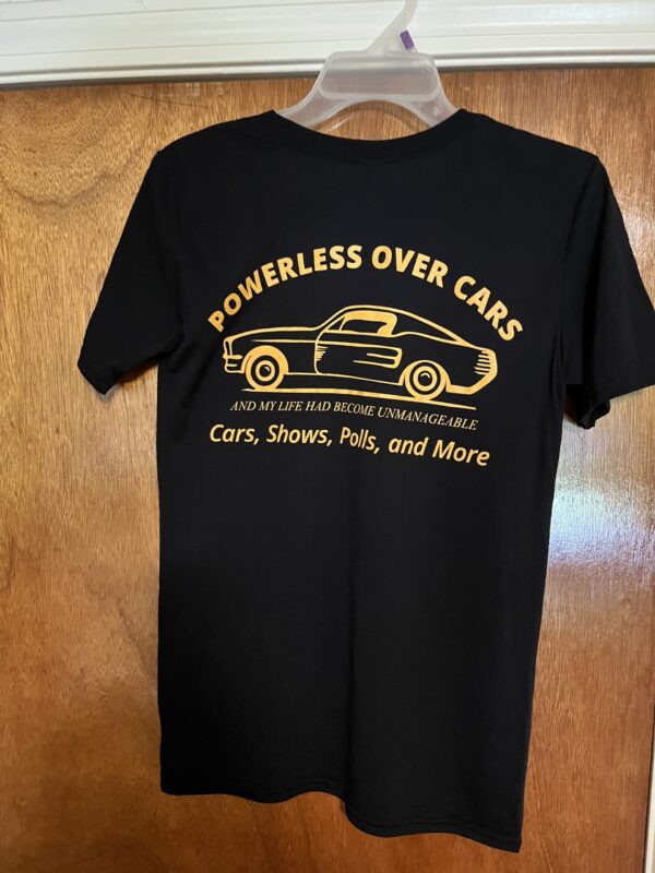 Powerless Over Cars Black T Back