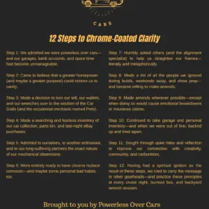12 steps for powerless over cars flyer